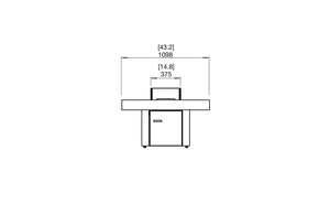 EcoSmart Fire Gin 90 (Chat) Gas Fire Pit Table Graphite