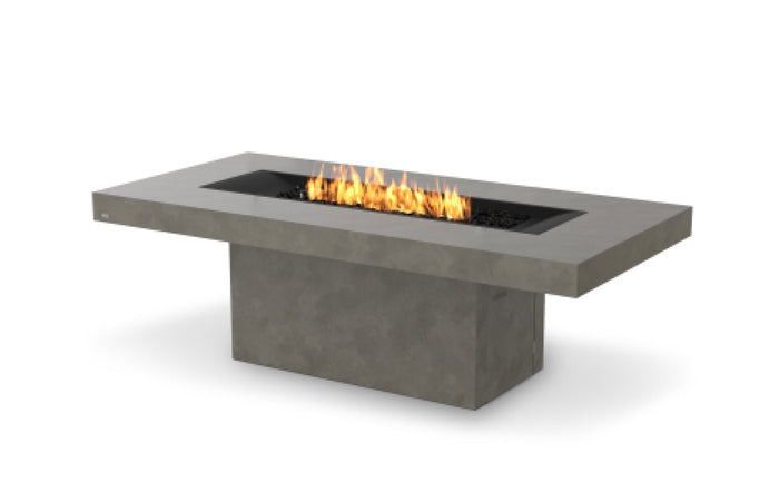 EcoSmart Fire Gin 90 (Dining) Gas Fire Pit Table Natural