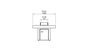 EcoSmart Fire Gin 90 (Dining) Gas Fire Pit Table Graphite