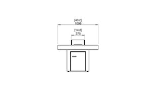 EcoSmart Fire Gin 90 (Dining) Fire Pit Table Graphite