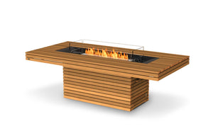 EcoSmart Fire Gin 90 (Dining) Fire Pit Table Teak