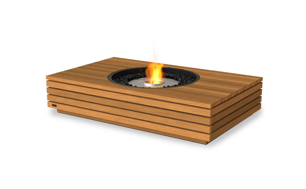 EcoSmart Fire Martini 50 Fire Pit Table Teak