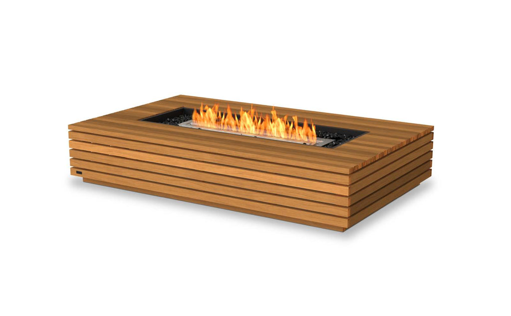 EcoSmart Fire Wharf 65 Fire Pit Table Teak