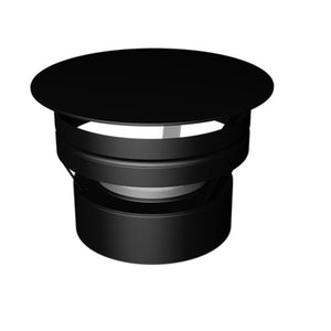 5" Insulated Twin Wall - Rain Cap - Matt Black - Fusion