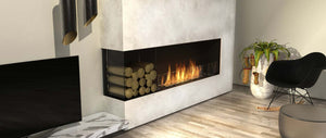 EcoSmart Flex Fireplace 68LC Left Corner Black