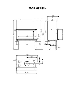 Fondis Ulys 1100XXL Measurements