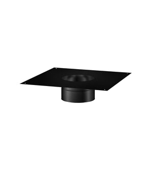 4” Balanced Gas Flue -  Airtight Plates - Matt Black