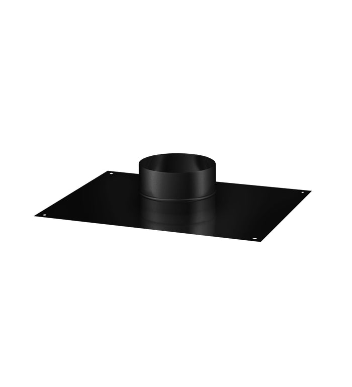 4” Balanced Gas Flue -  Airtight Plates - Matt Black