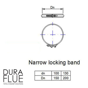 4” (100/150) Balanced Gas - GF Narrow Locking Band - Matt Black