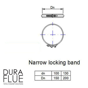 4” (100/150) Balanced Gas - GF Narrow Locking Band - Stainless Steel