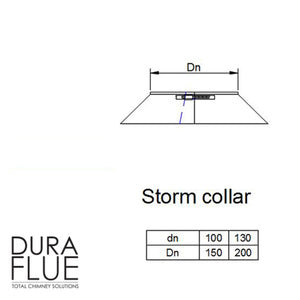 4” (100/150) Balanced Gas - GF Storm Collar - Stainless Steel