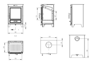 Henley Glenwood Stove dimensions