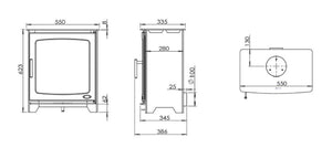 Henley Hazelwood stove dimensions