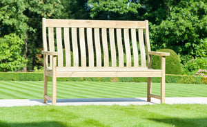 Alexander Rose - Pine High Back 3 Seat Bench 5ft