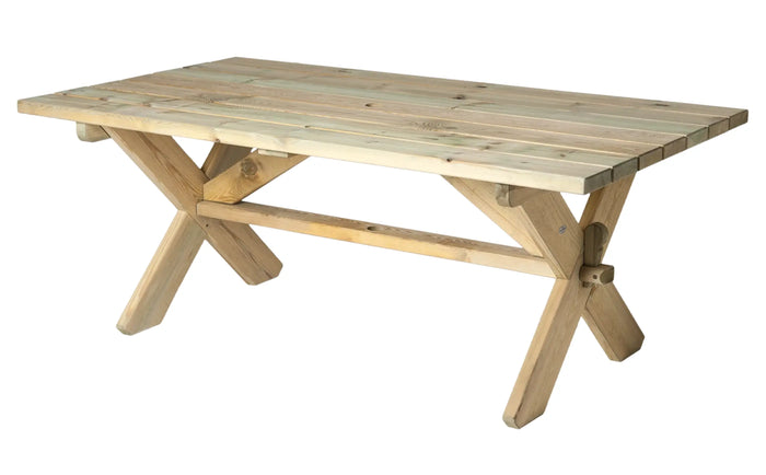 Alexander Rose - Pine Farmers Rectangle 8/10 Seat Dining Table 1.9m x 1m