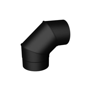 7" Stove Pipe - Elbows - Matt Black