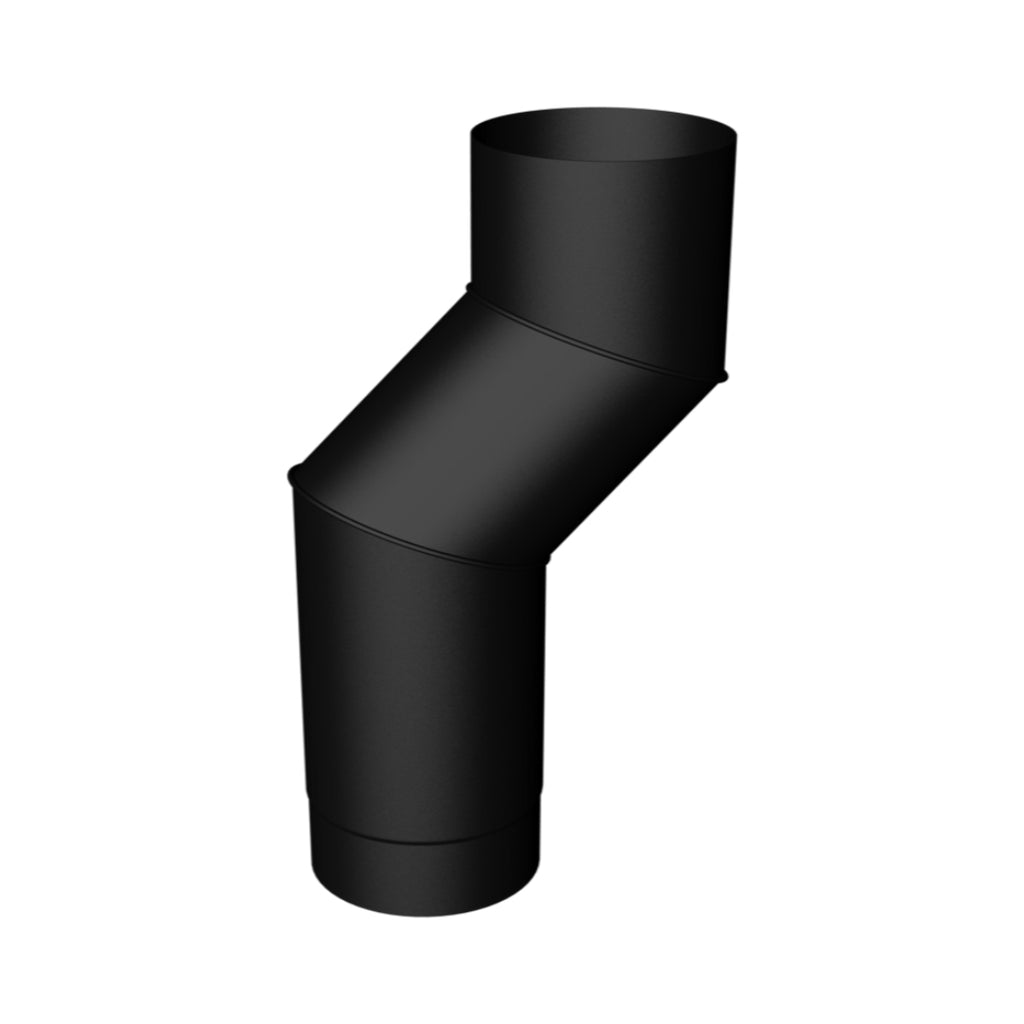 6" Stove Pipe - One Piece Offsets - Matt Black