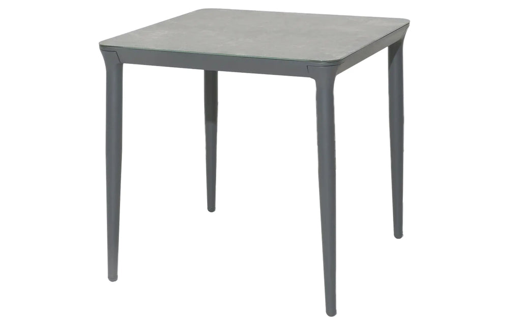 Alexander Rose - Rimini Square 4 Seat Dining Table with Ceramic Glass Top 0.75m