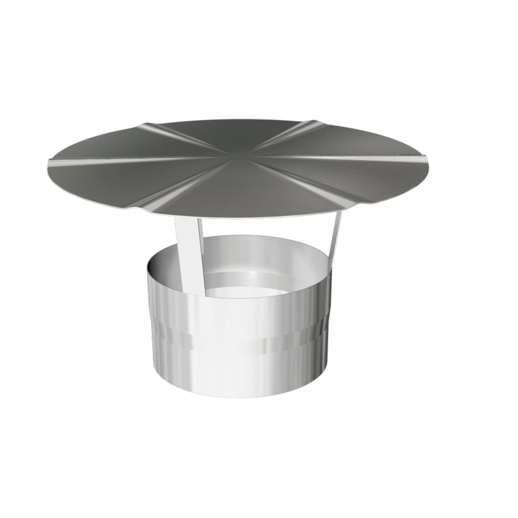 5" Stove Pipe - Rain Cap - Stainless Steel