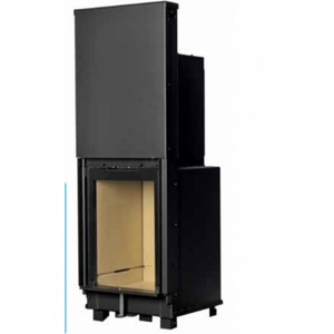 Fondis Stella 3 V350 black inset stove frame with empty interior shown