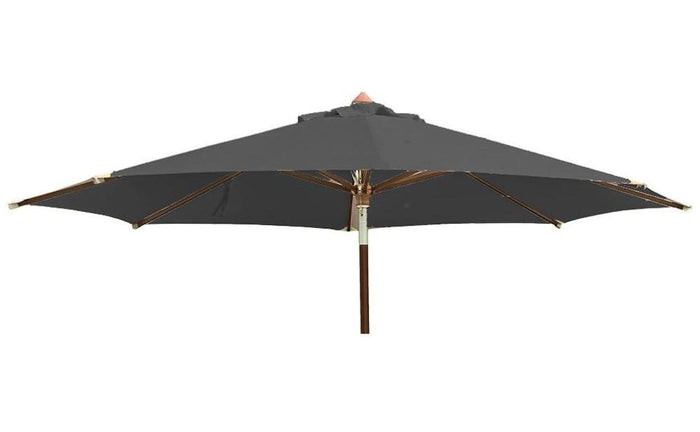 Alexander Rose - Parasols Hardwood Luxury 3M Round Pulley Parasol with Night Cover