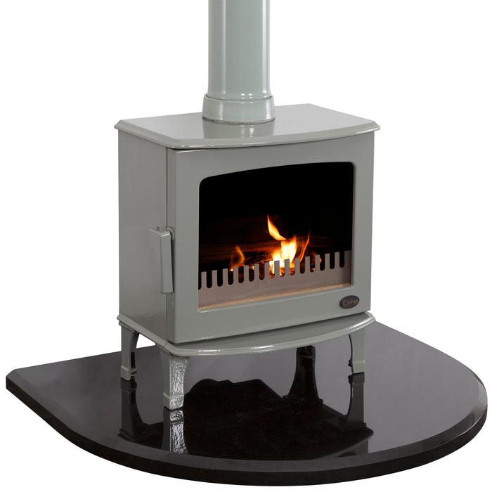 Carron - 900 x 750 x 40mm - Black Granite Curved Front Hearth for 4.7kW Stoves