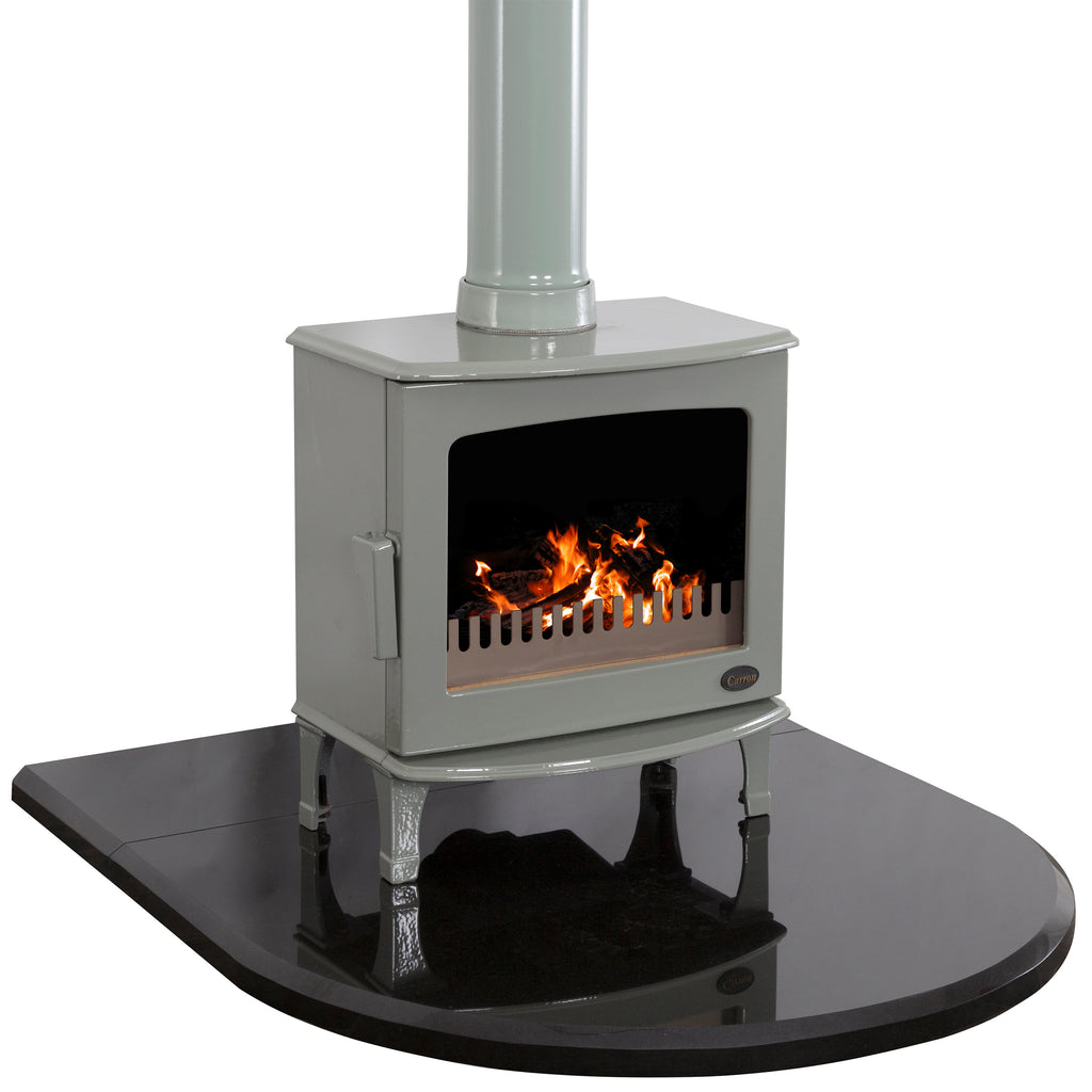 Carron - 900 x 300 x 40mm - Black Granite Rear Hearth Extension for 7.3kW Stoves