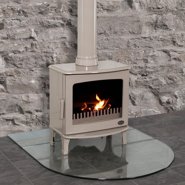 Carron - 900 x 300 x 12mm - Glass Rear Hearth Extension for 7.3kW Stoves