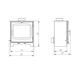 Woodford  - Chadwick 5 - 4.6kW Multi-fuel Stove