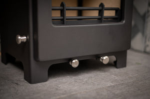 Woodford - Lowry 5 - 5kW Multi-Fuel Stove handles detail