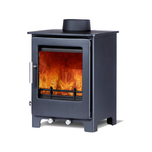 Woodford - Lowry 5 - 5kW Multi-Fuel Stove right side view cutout