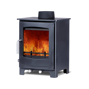 Woodford - Turing 5 - 5kW Multi-Fuel Stove side view cutout