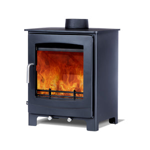 Woodford - Turing 5X - 5kW Multi-Fuel Stove side view cutout